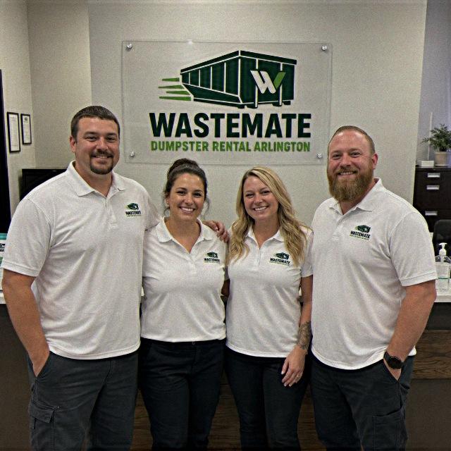 The Waste Mate team at the front desk